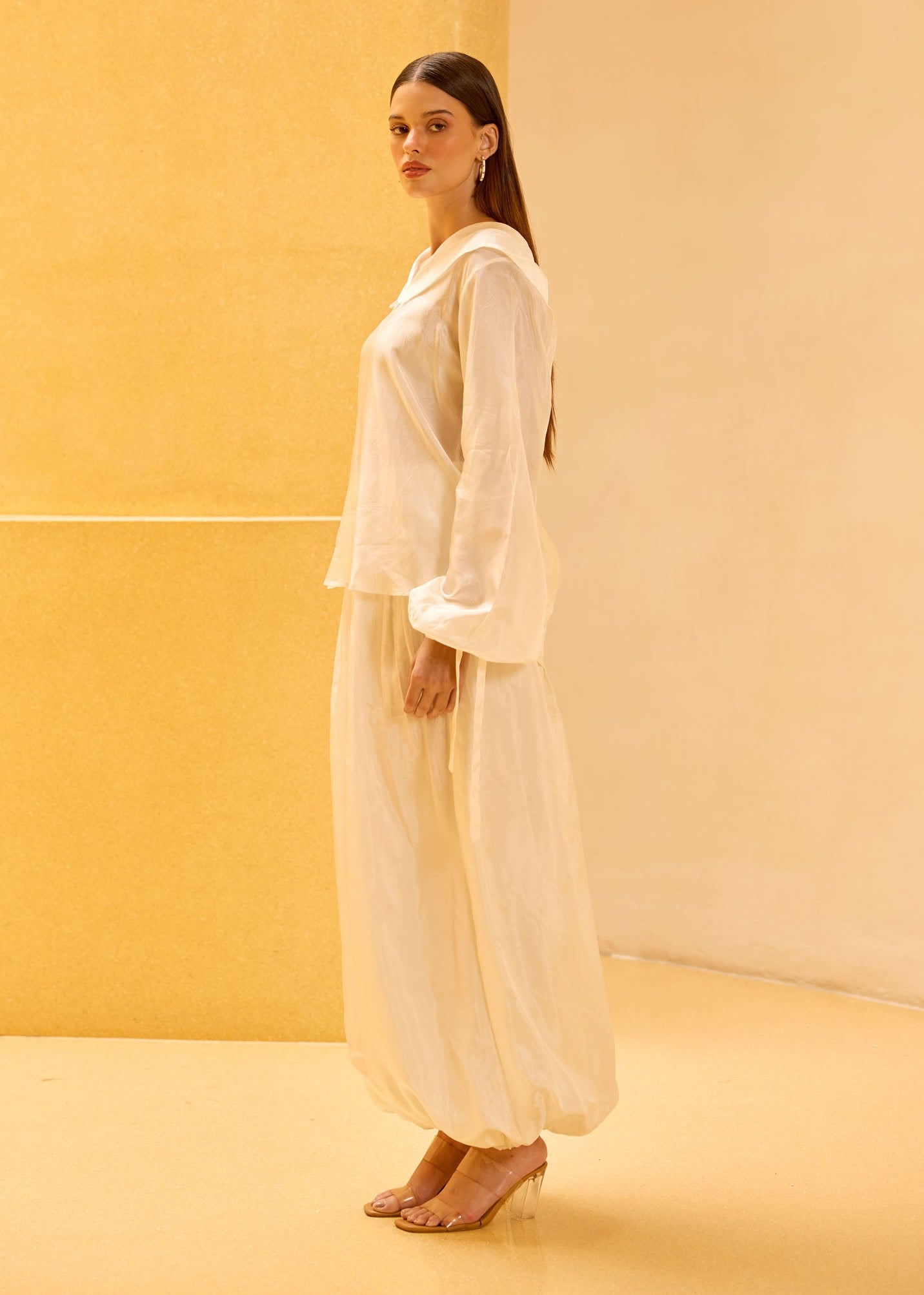 Ivory Taffeta Set