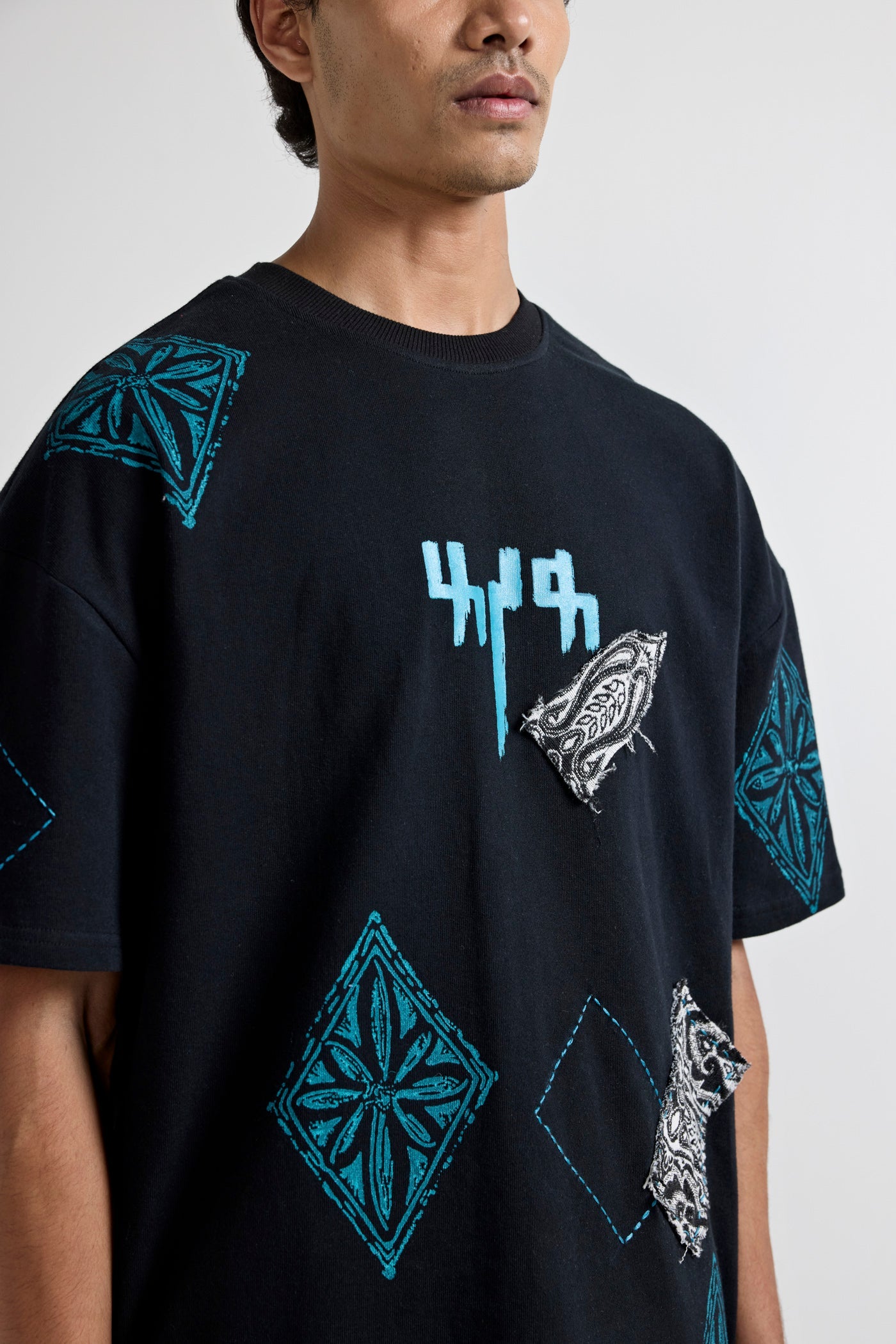 Black Block Print T-shirt