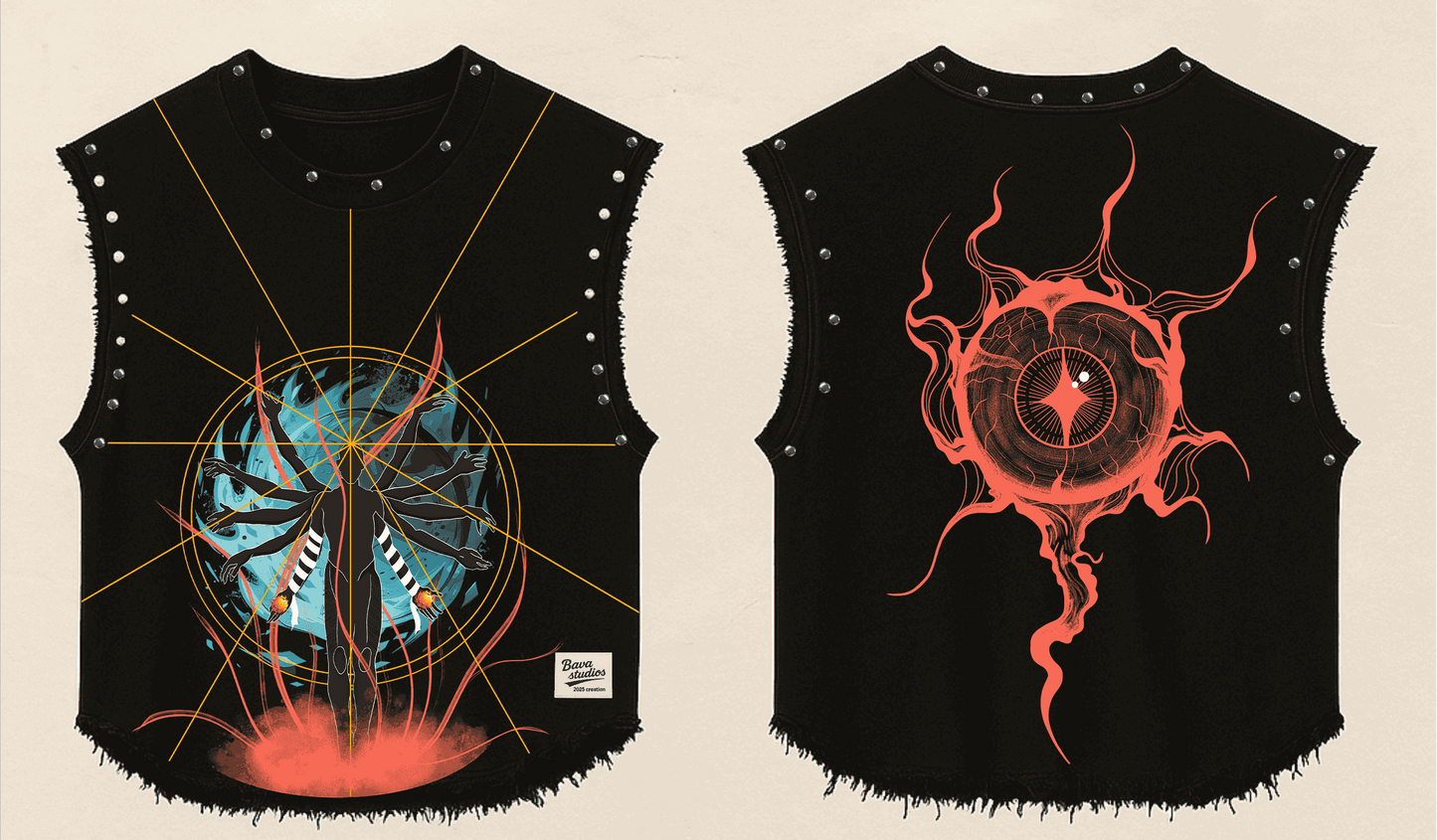 REBIRTH UNISEX BLACK VEST (BOXYFIT)