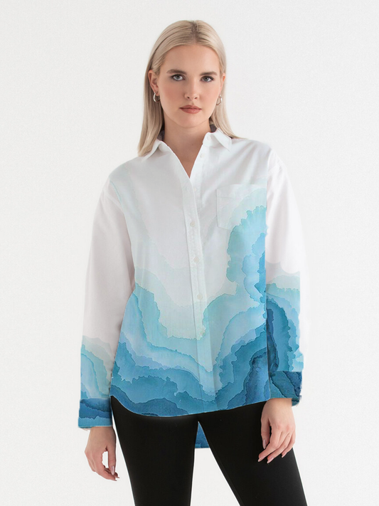 CLOUD PRINT FEMALE SHIRT