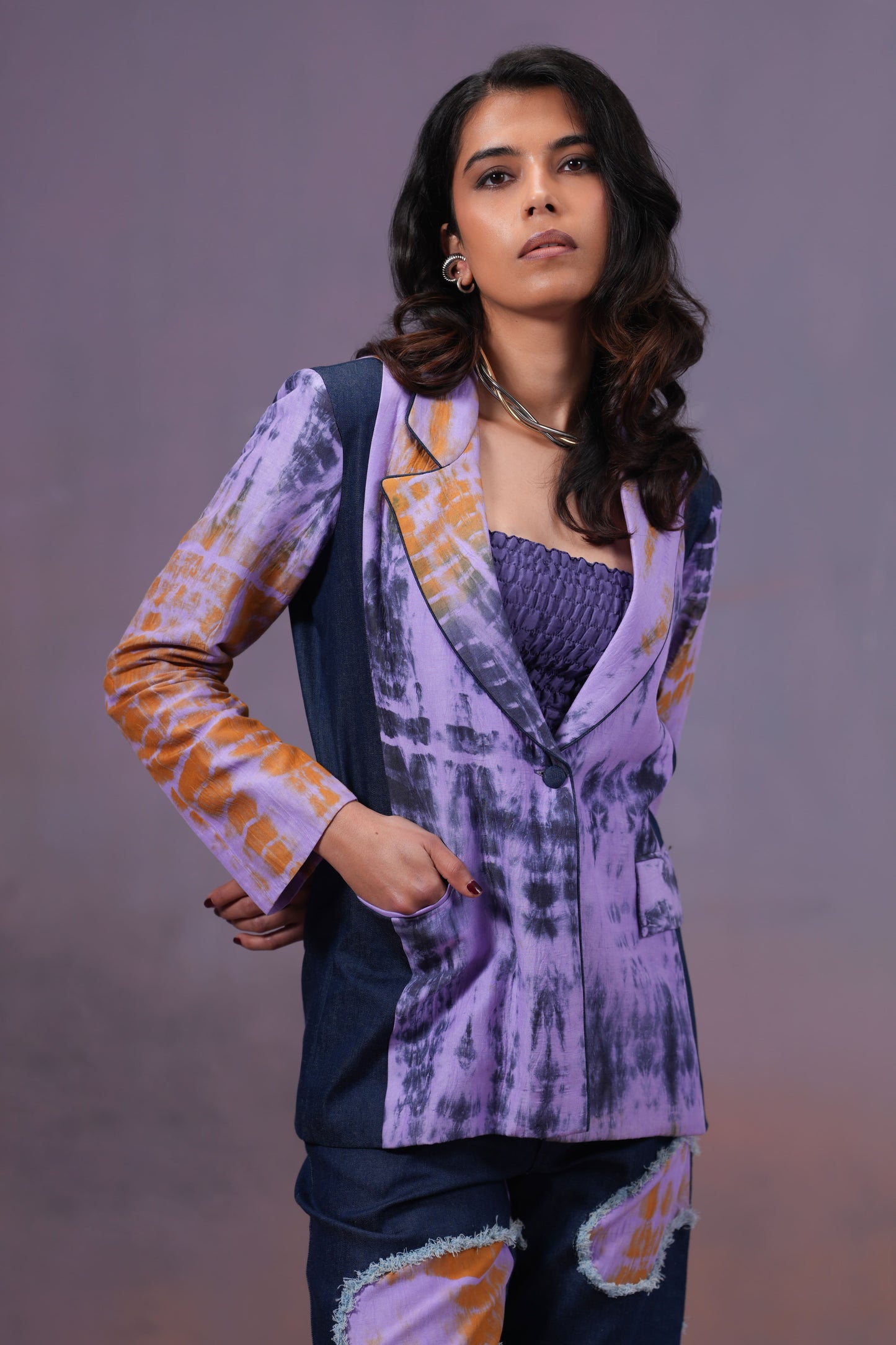 BANDHANI BLAZER SET