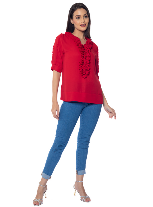 Drew Ruffle Top