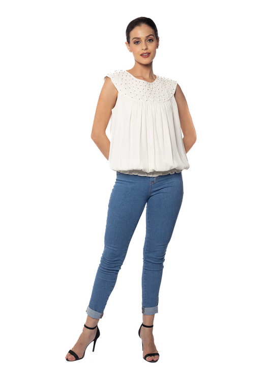 Jewel Neck Top