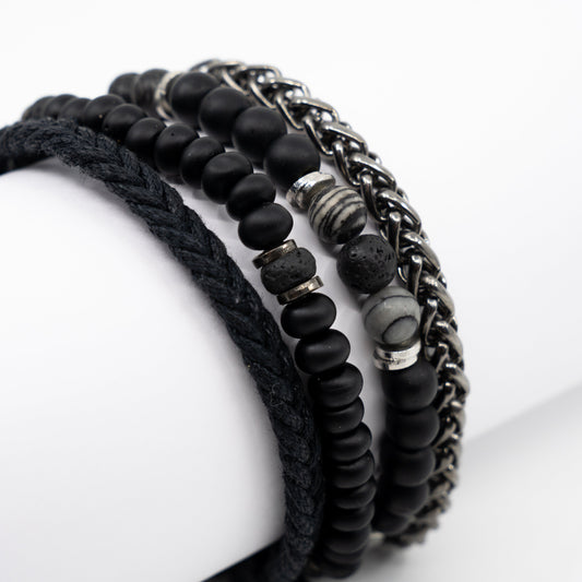 Dark horizon Stack Bracelet