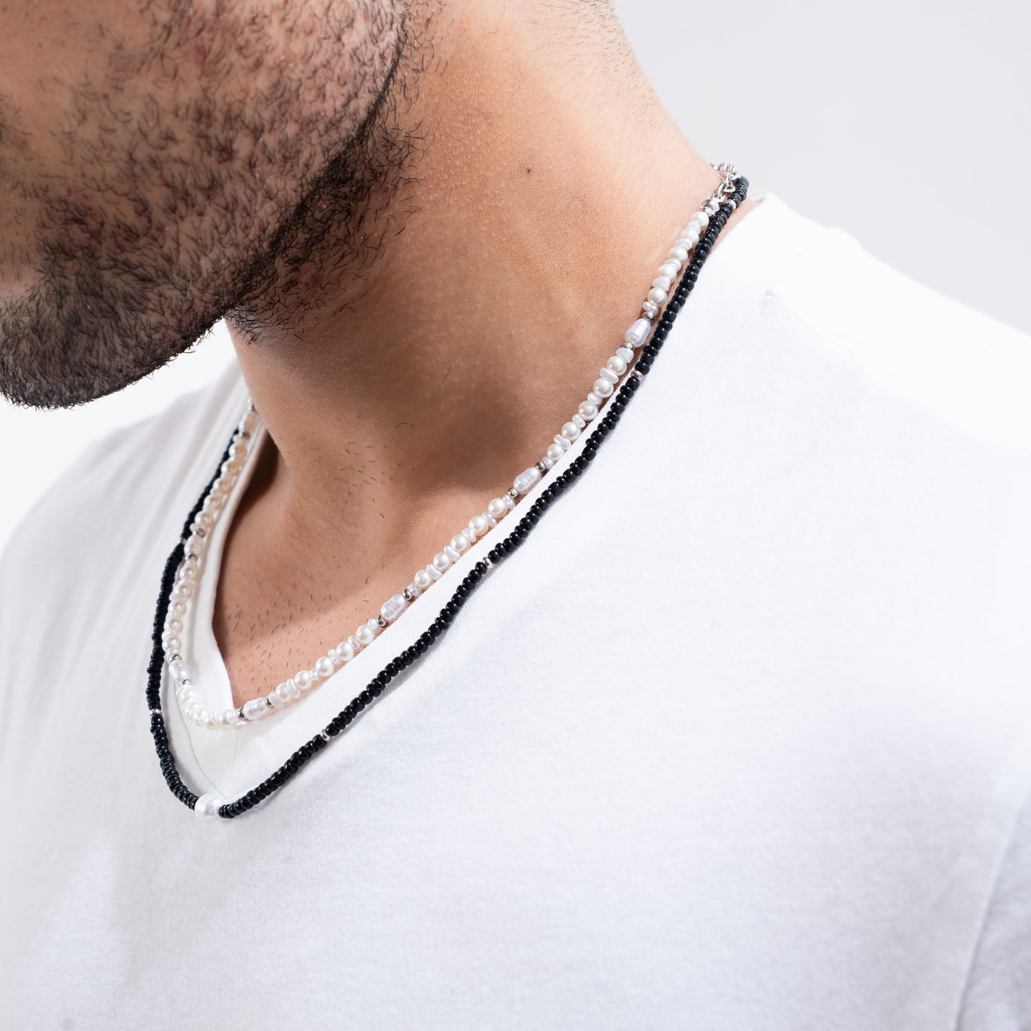 Midnight Pearl Layered Necklace