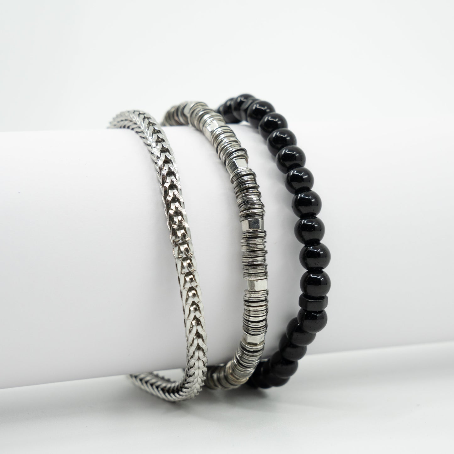 Silver Cascade Bracelet Stack