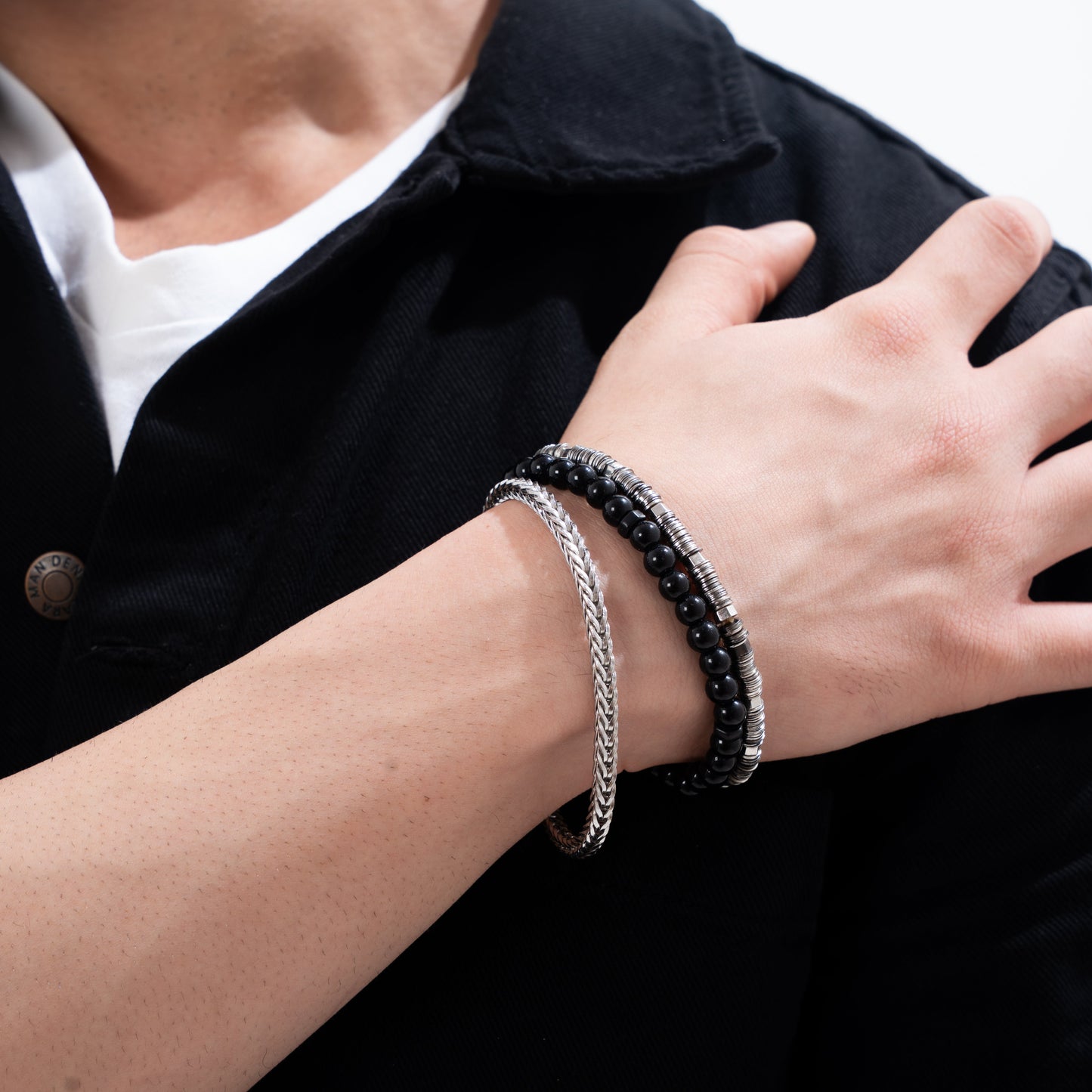 Silver Cascade Bracelet Stack