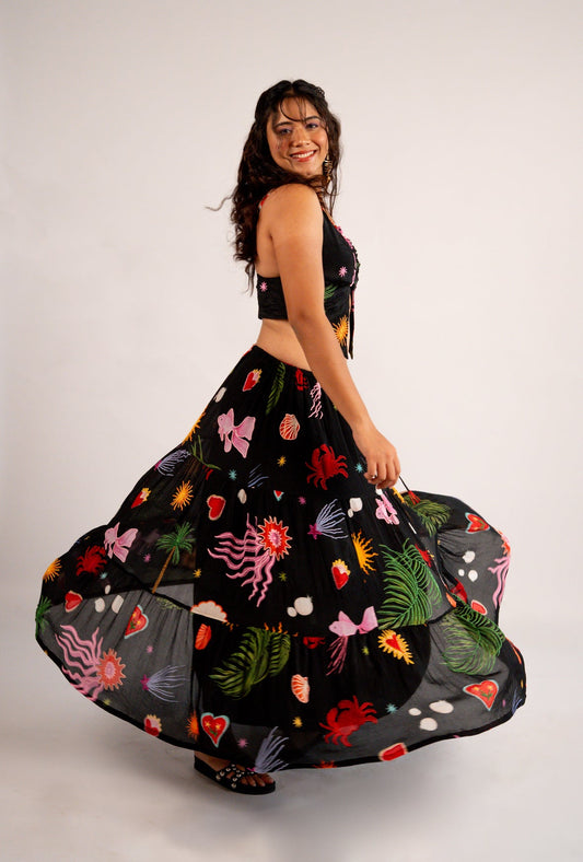 Marine top + skirt