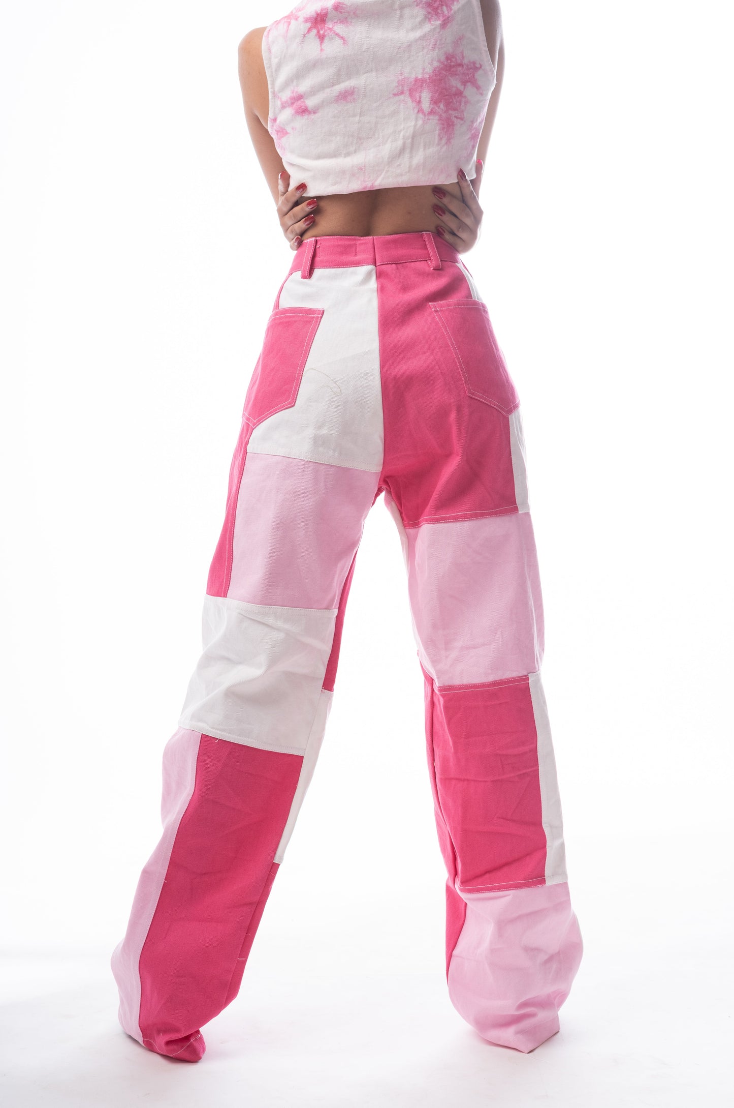 PINK PATCH PANTS