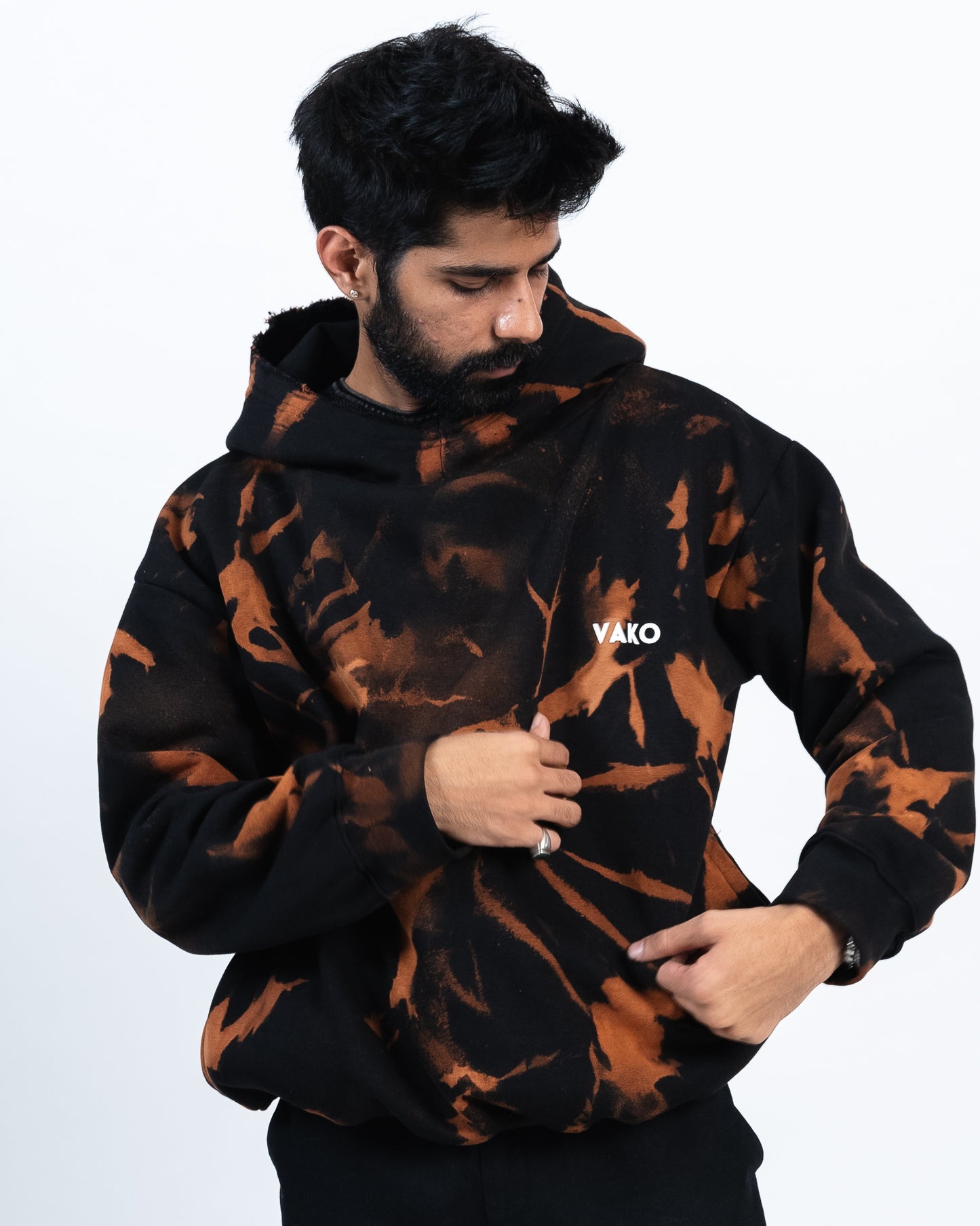 Tie Dye Orange Hoodie