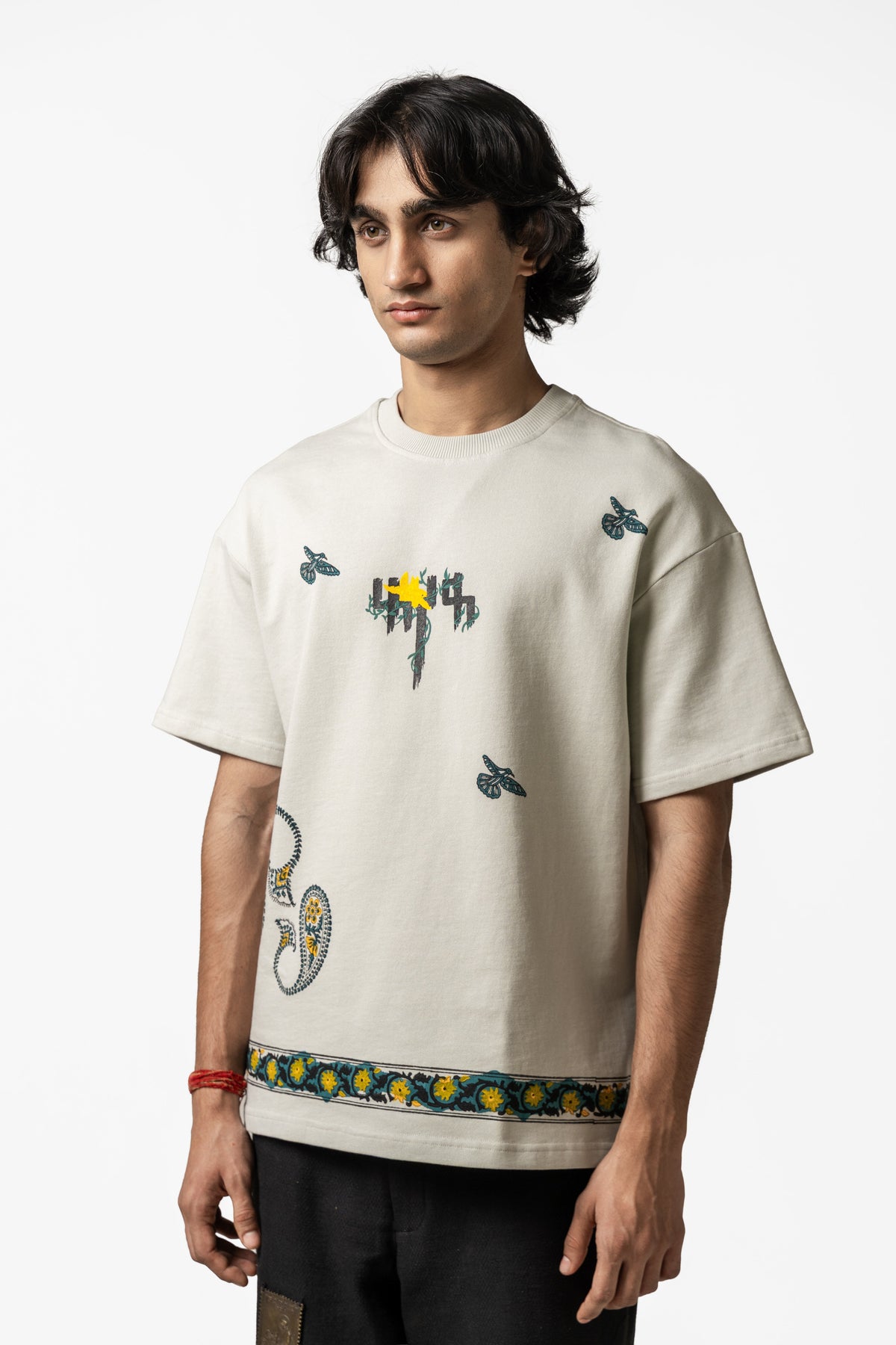 "Sage Green" Blockprint T-shirt