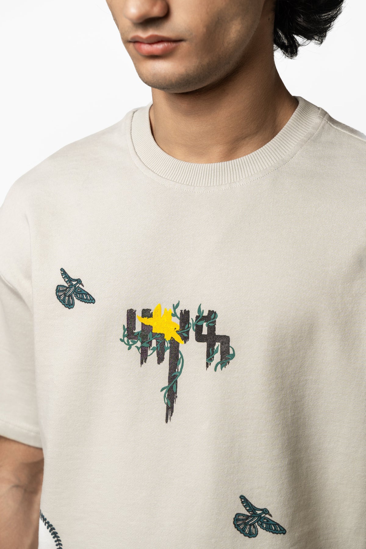 "Sage Green" Blockprint T-shirt