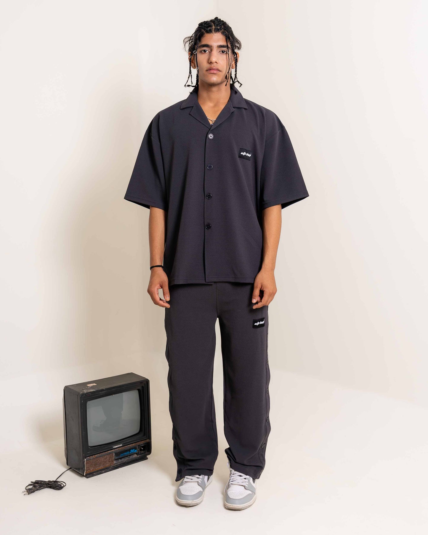 Unisex WAFFLE BUTTON DOWN PANTS