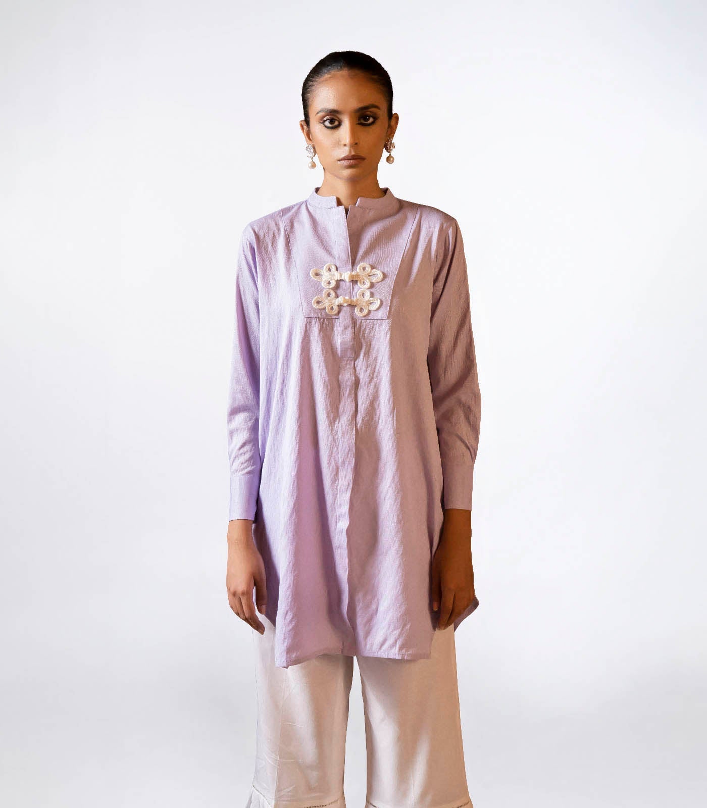 Lilac lawn kurta