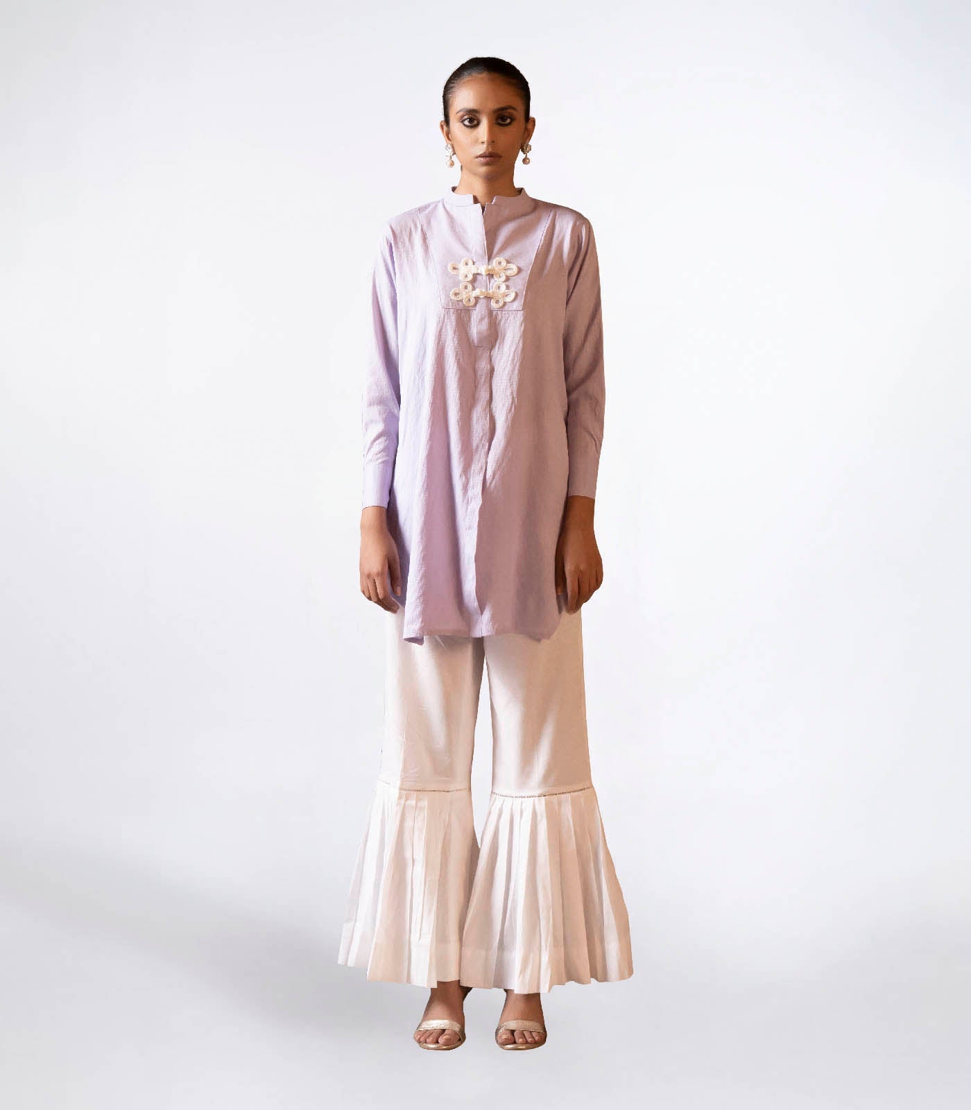 Lilac lawn kurta