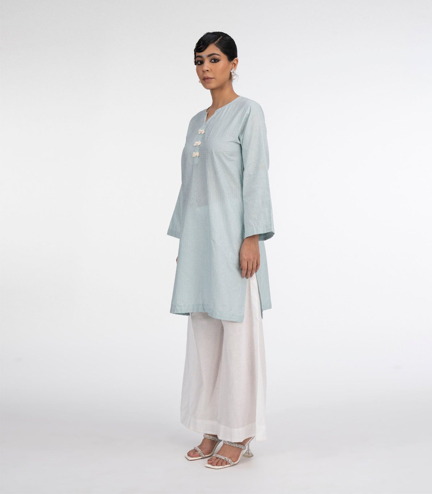 Powder blue lawn kurta