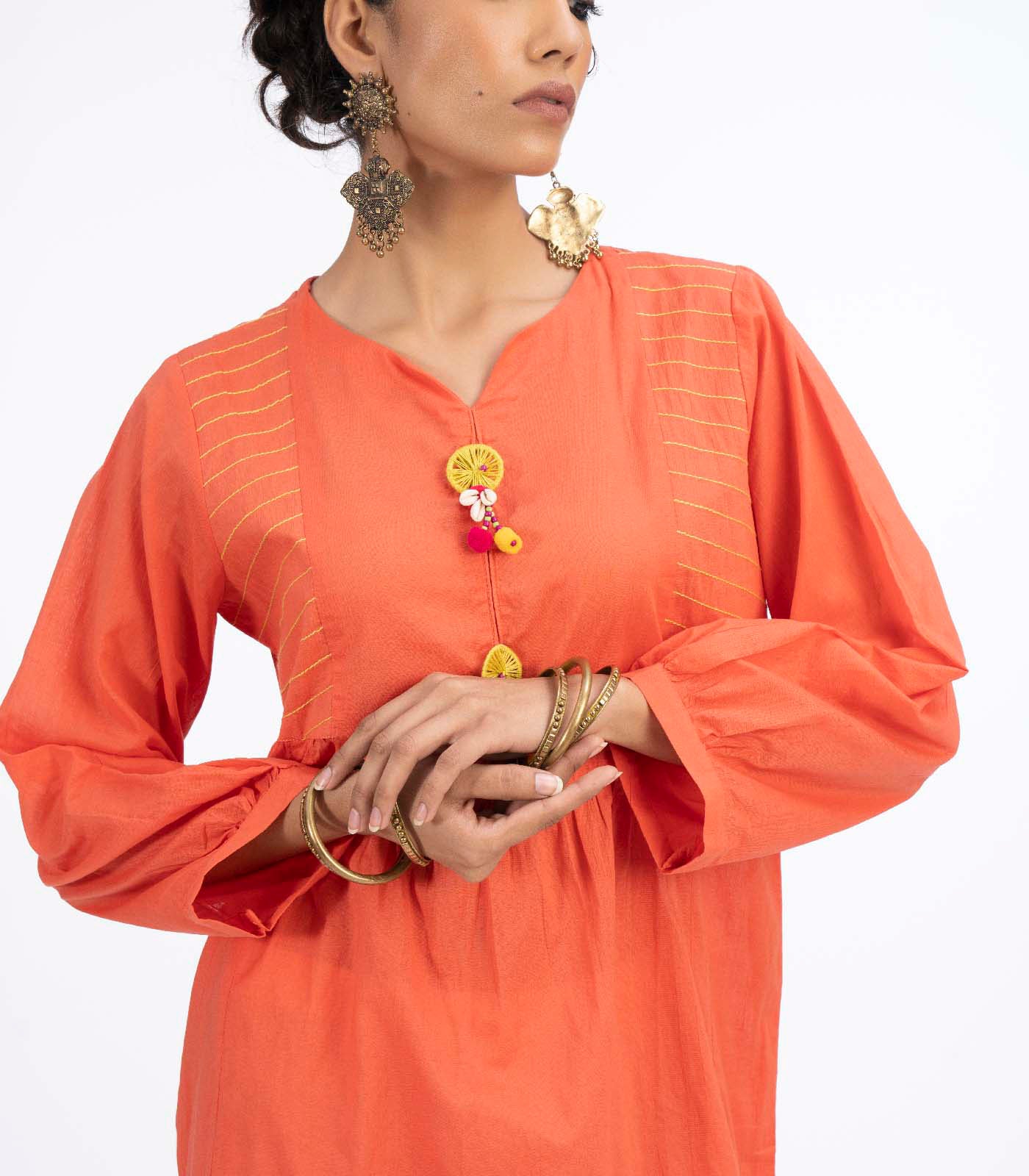 Coral lawn kurta