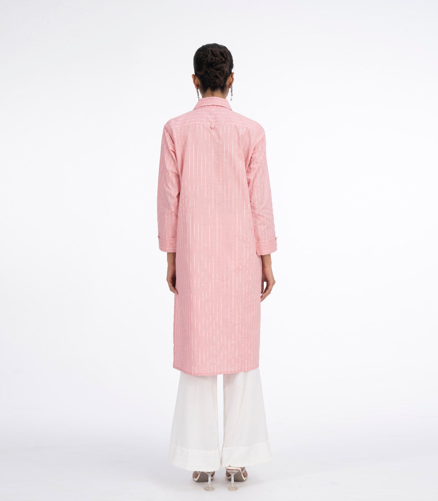 Baby pink long lawn kurta