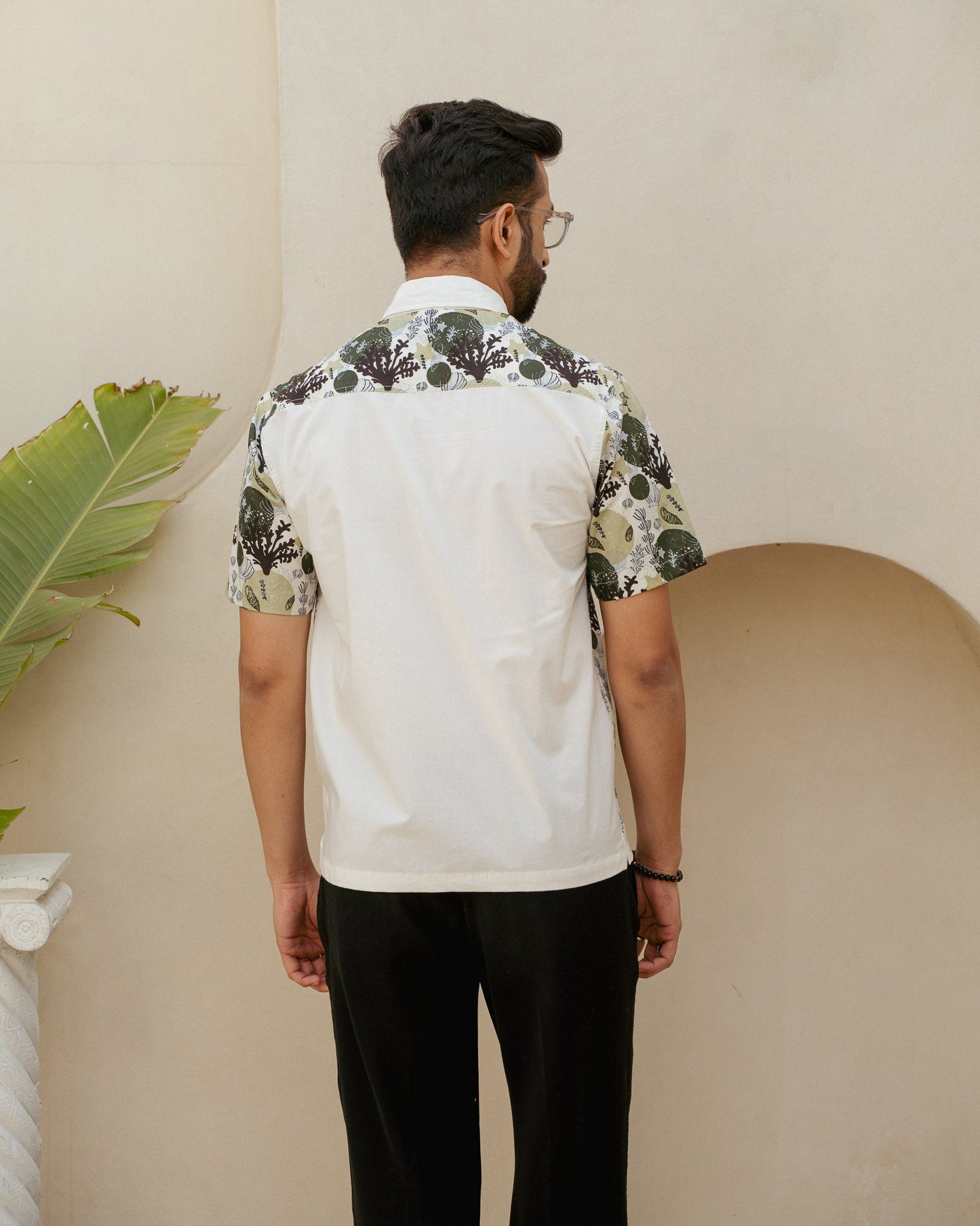 Ocean Life Olive Wheel Cotton Shirt