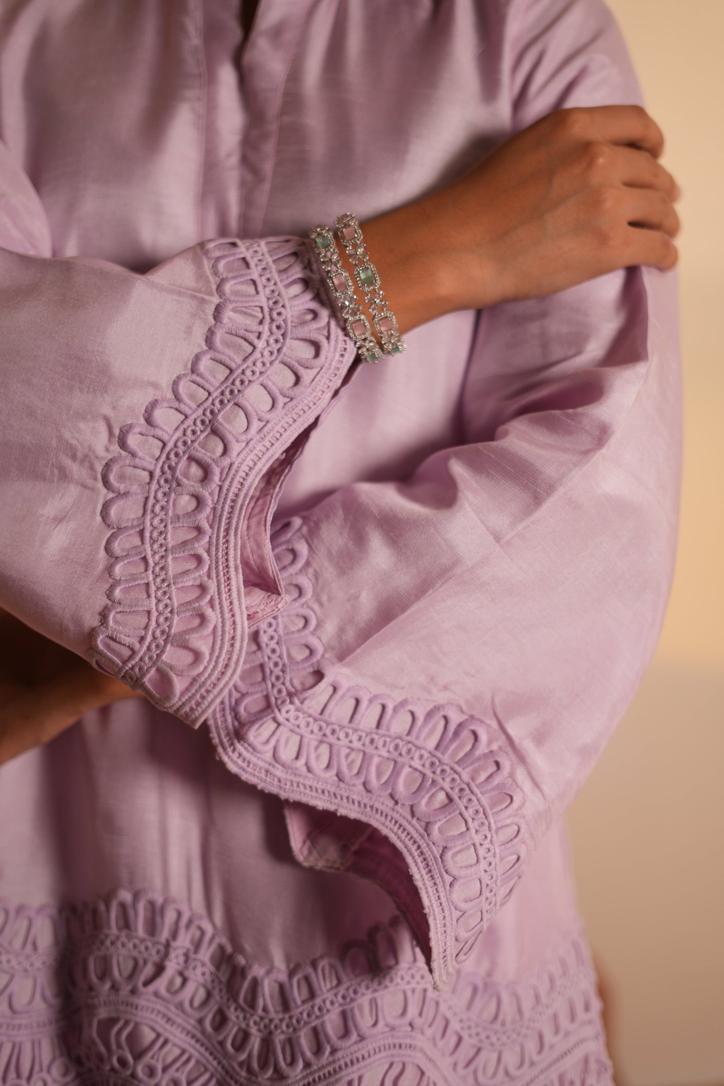Lilac Dola Silk Farsi Salwar Set