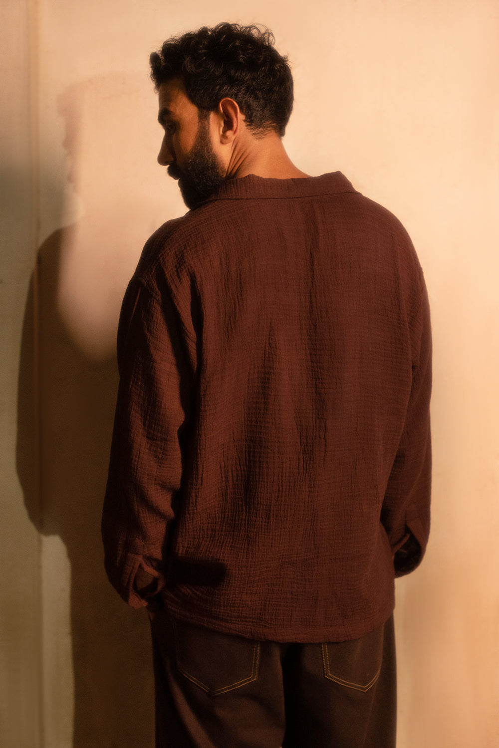 COCOA WRINKLE SHIRT