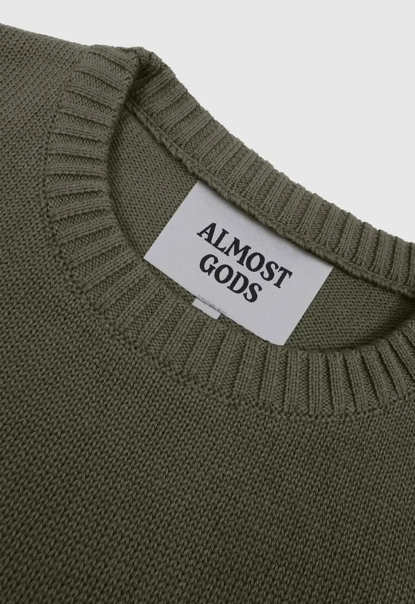 Alpha Cross Knit Sweater