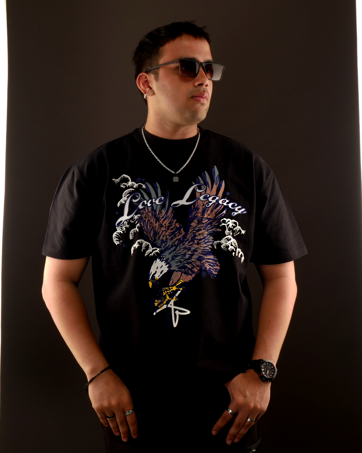 Unisex EAGLE TEE - BLACK