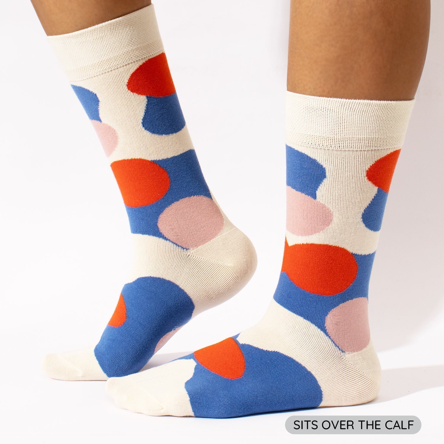 Evil Eye & Abstract Pattern Crew Socks