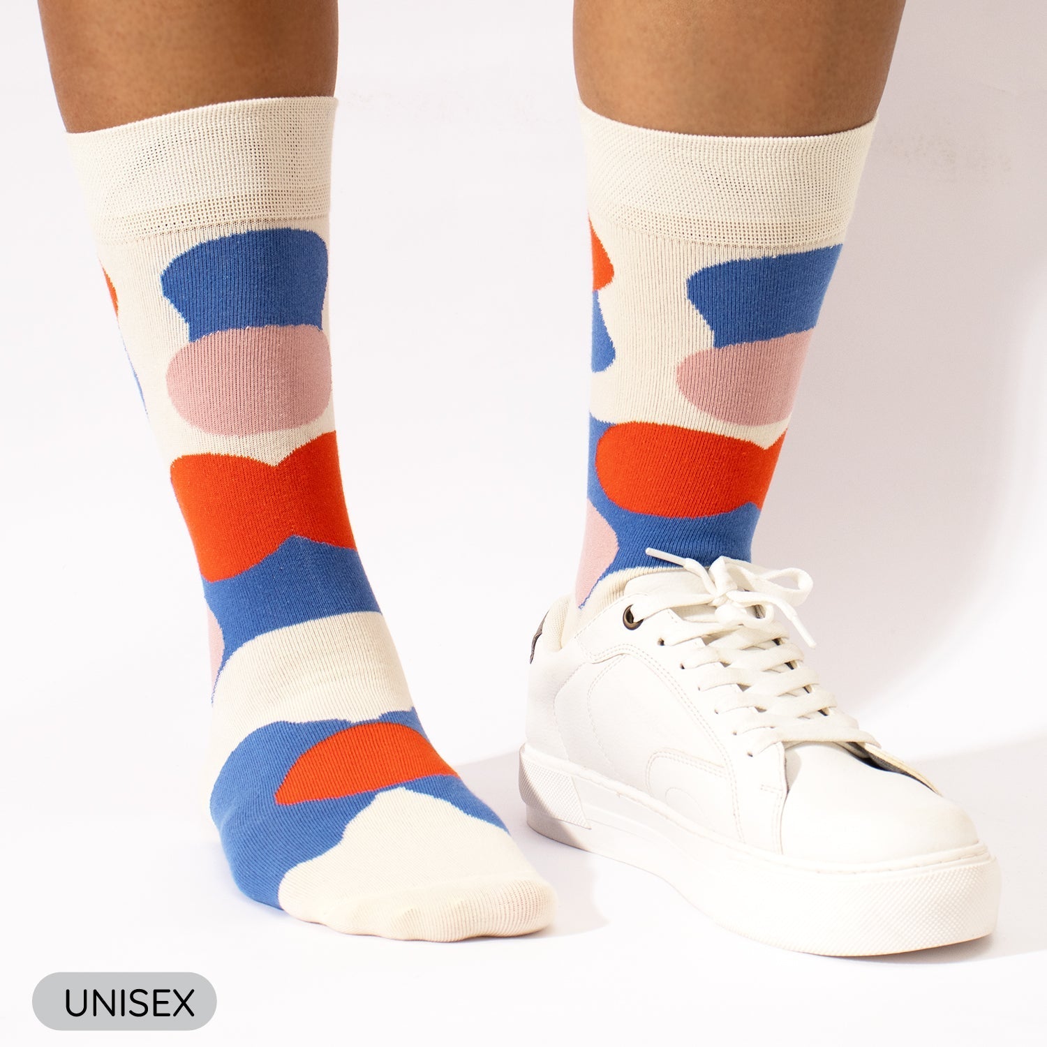 Evil Eye & Abstract Pattern Crew Socks