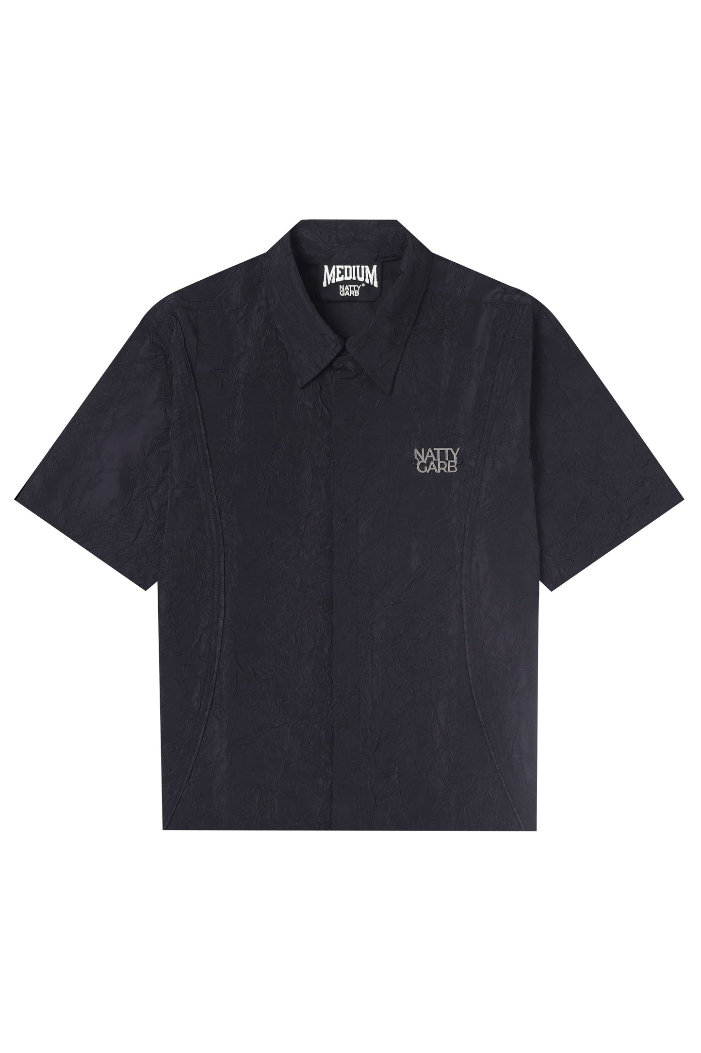 CRINKLED BLACK SHIRT