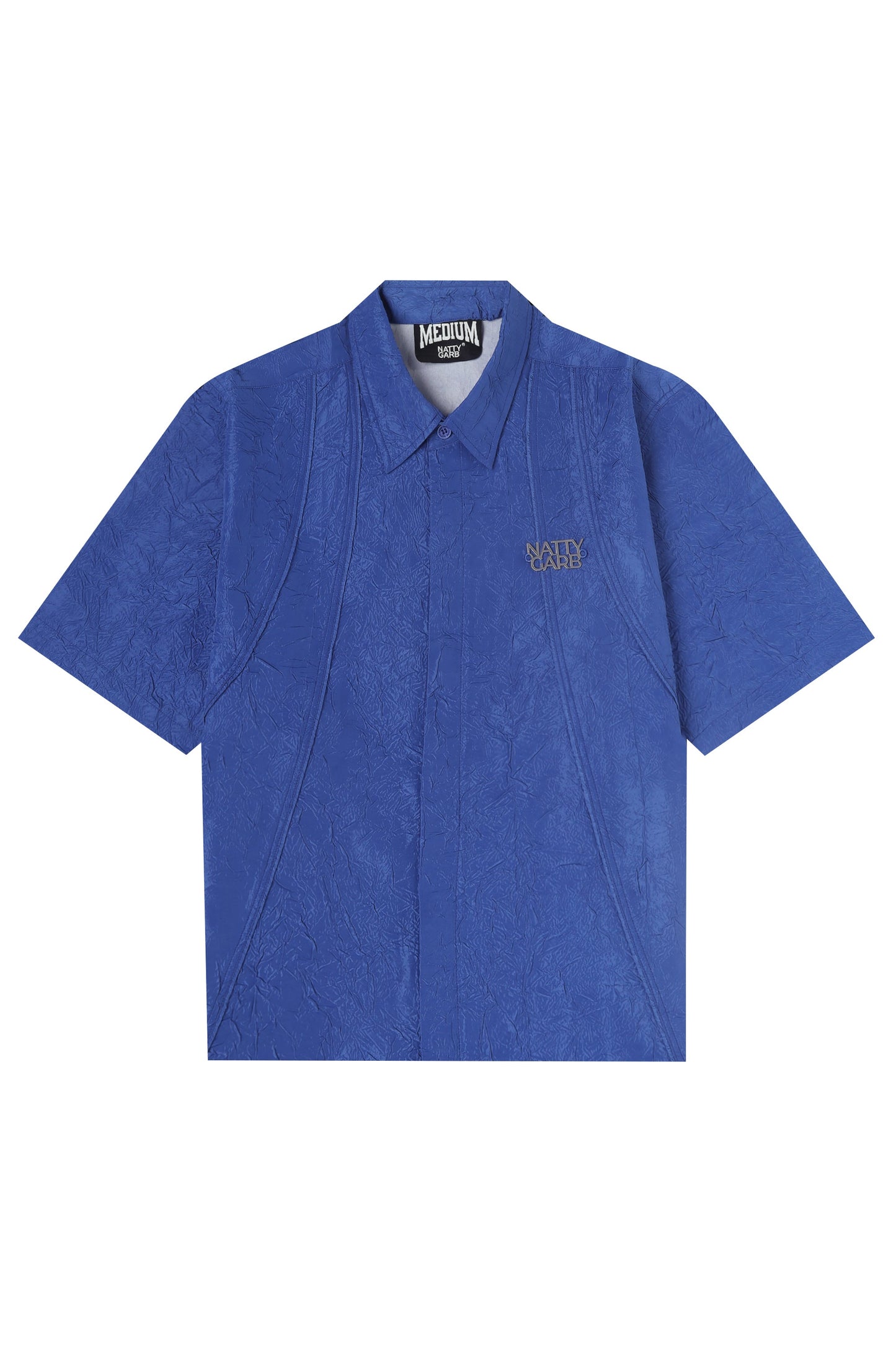 CRINKLED BLUE SHIRT