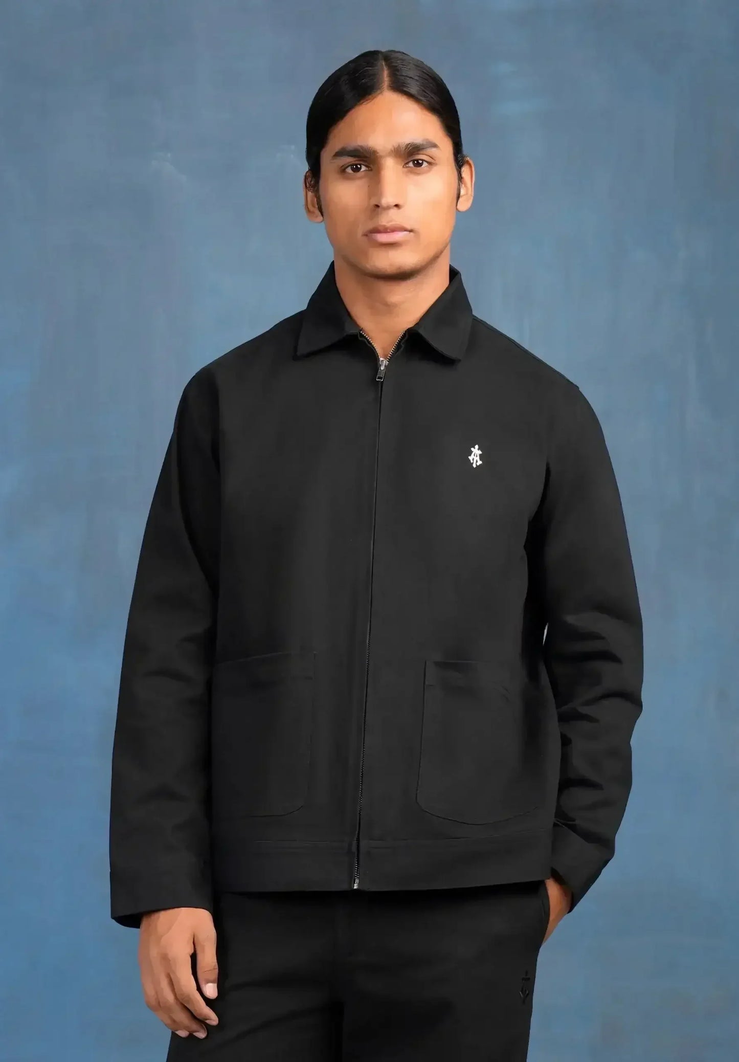 Constructed Artist Jacket In Cotton Twill
