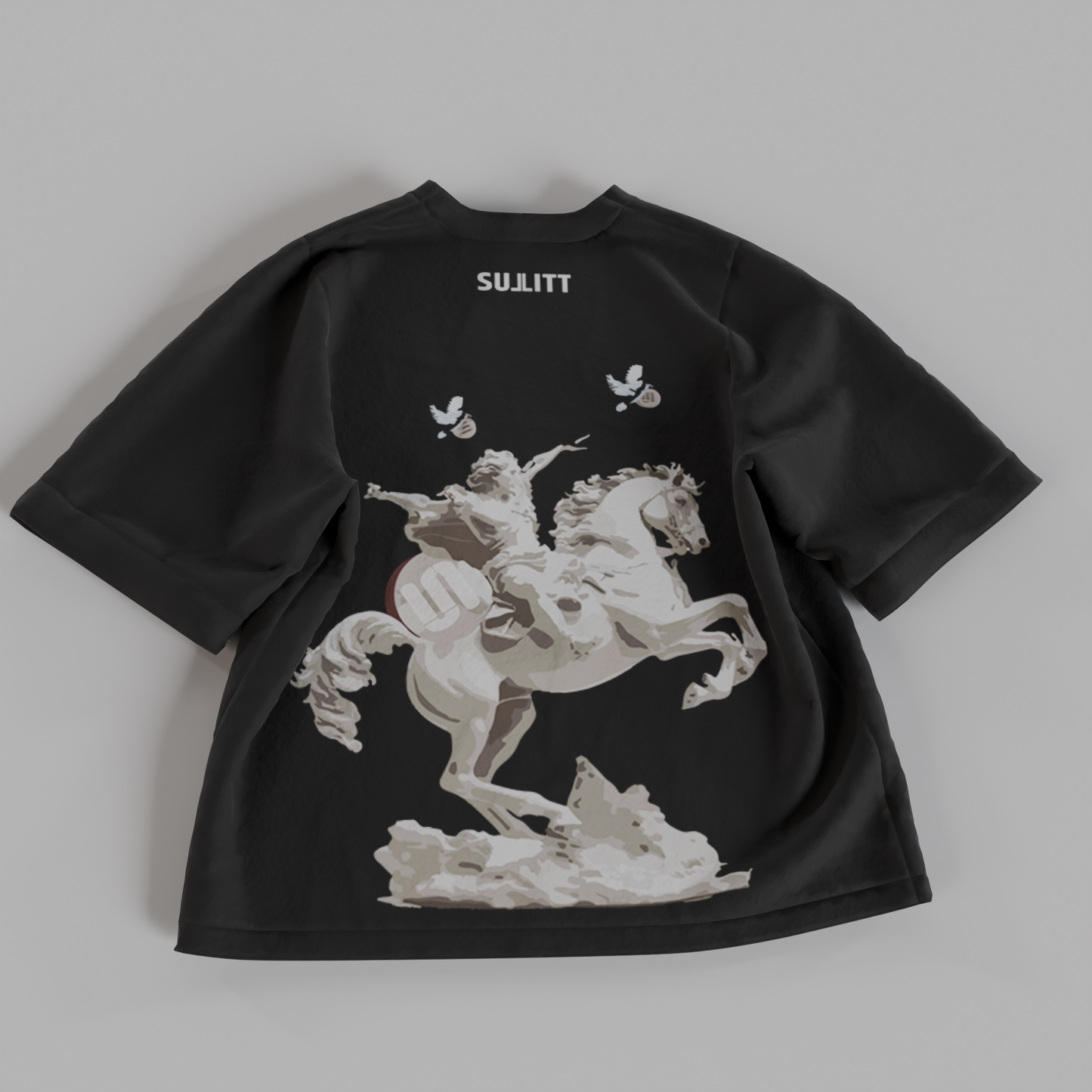 MIGHTY HORSE BLACK OVERSIZED T-SHIRT