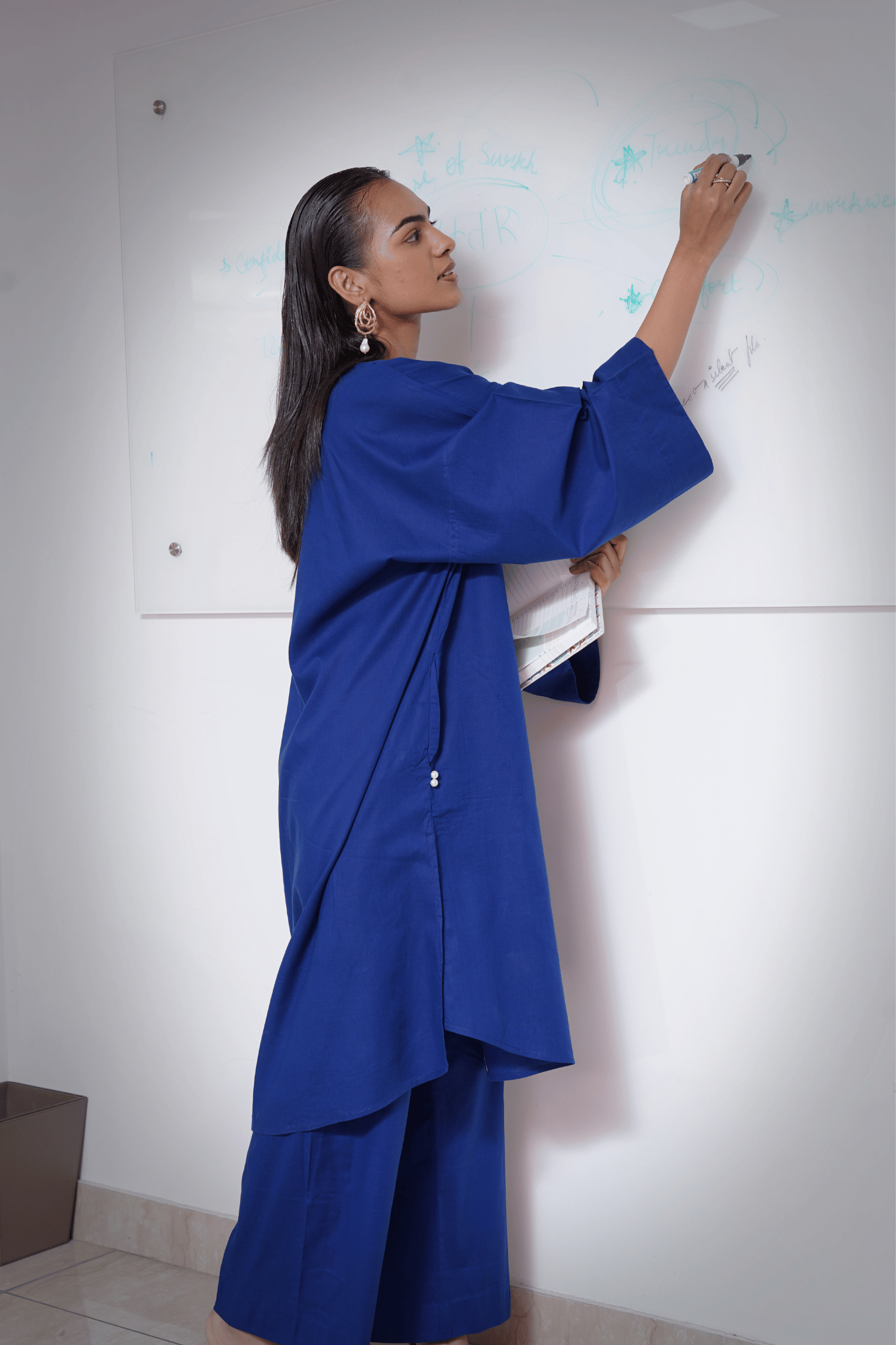 Royal Blue Lawn long co-ord set