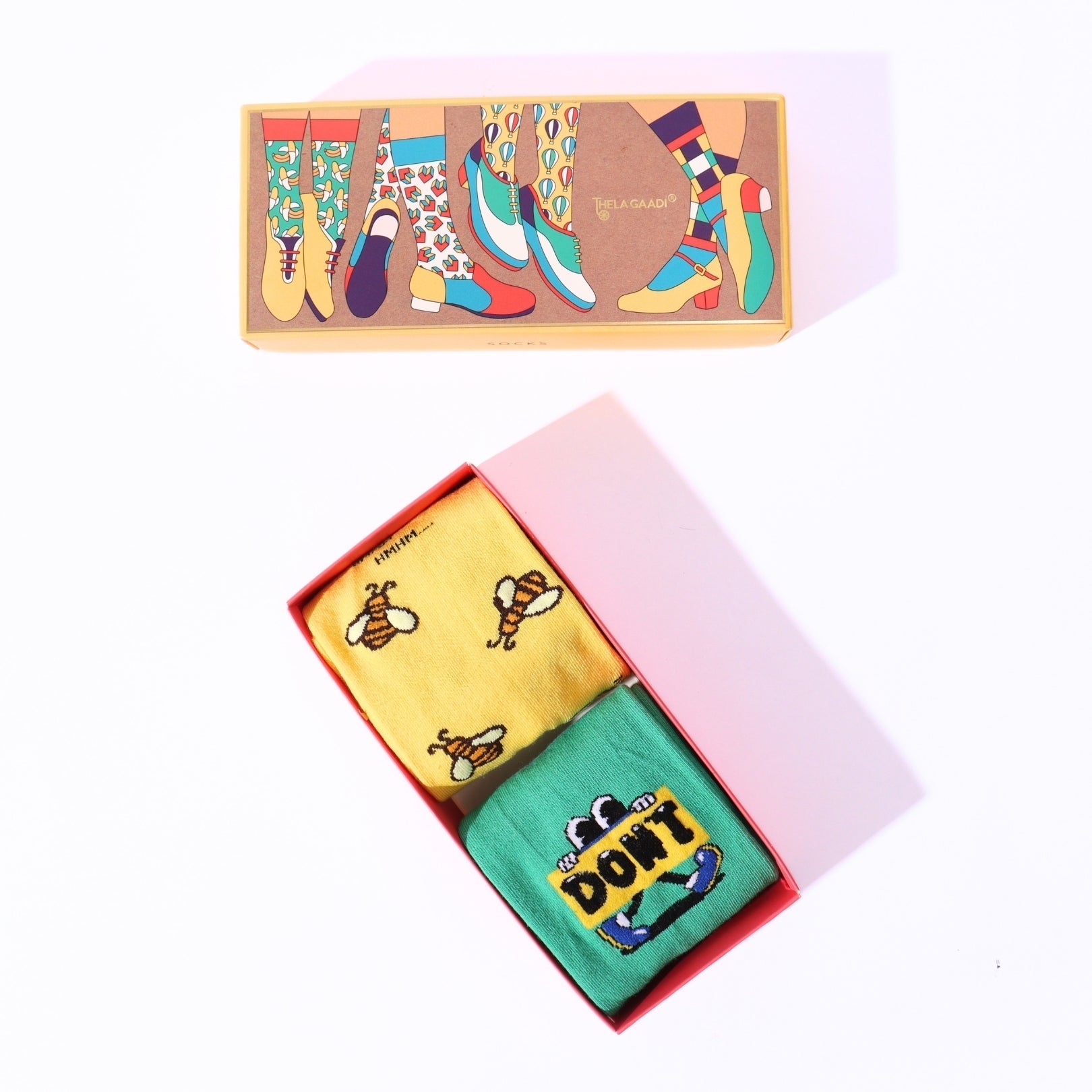 Honeybee & Don't Follow Me Crew Socks