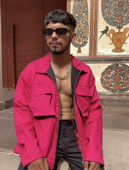 kid's river jacket hot pink