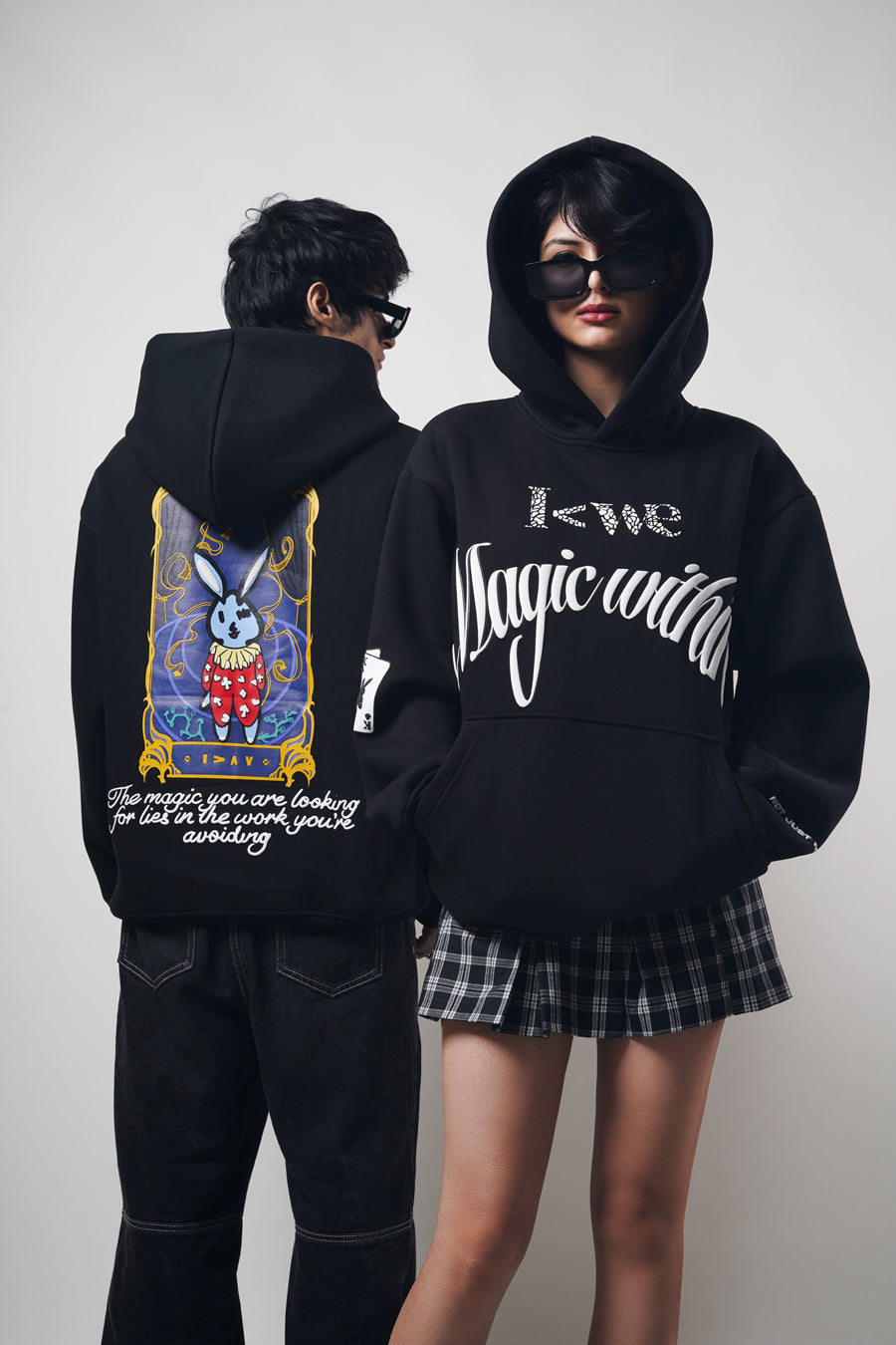 Magic Within Black Hoodie - Motivational Streetwear Hoodie
