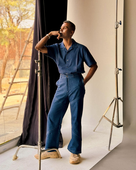 FACTORY DEAD-STOCK STATEMENT DENIM PANTS