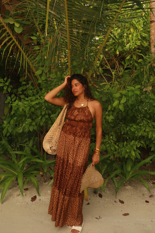 Safari 3 layered skirt + backless top