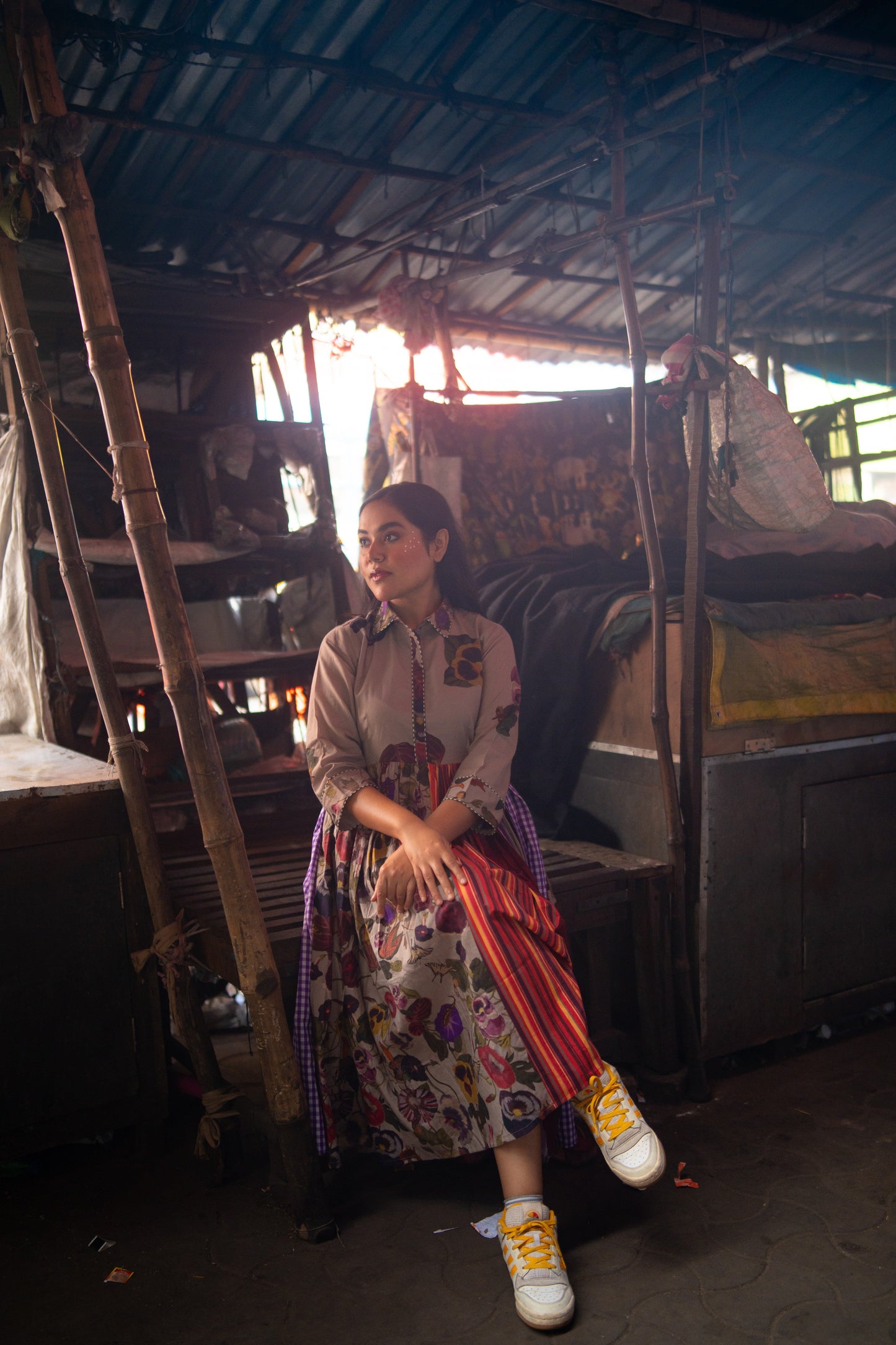 Multicolor Cotton Printed Dress