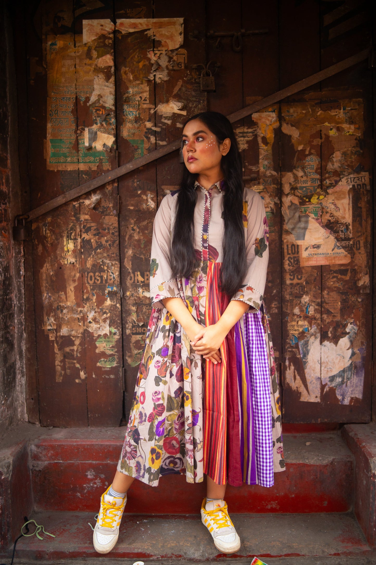 Multicolor Cotton Printed Dress
