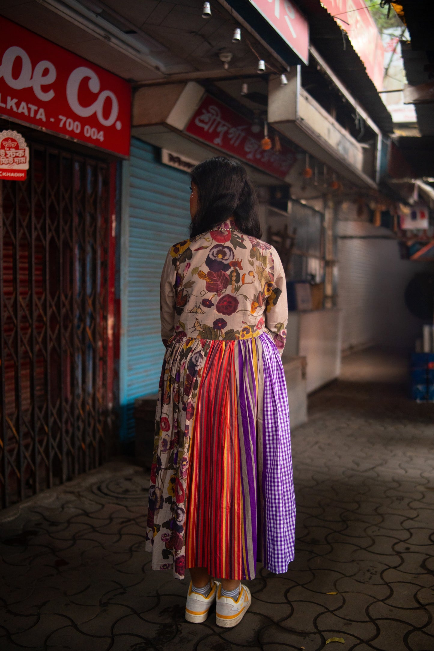 Multicolor Cotton Printed Dress