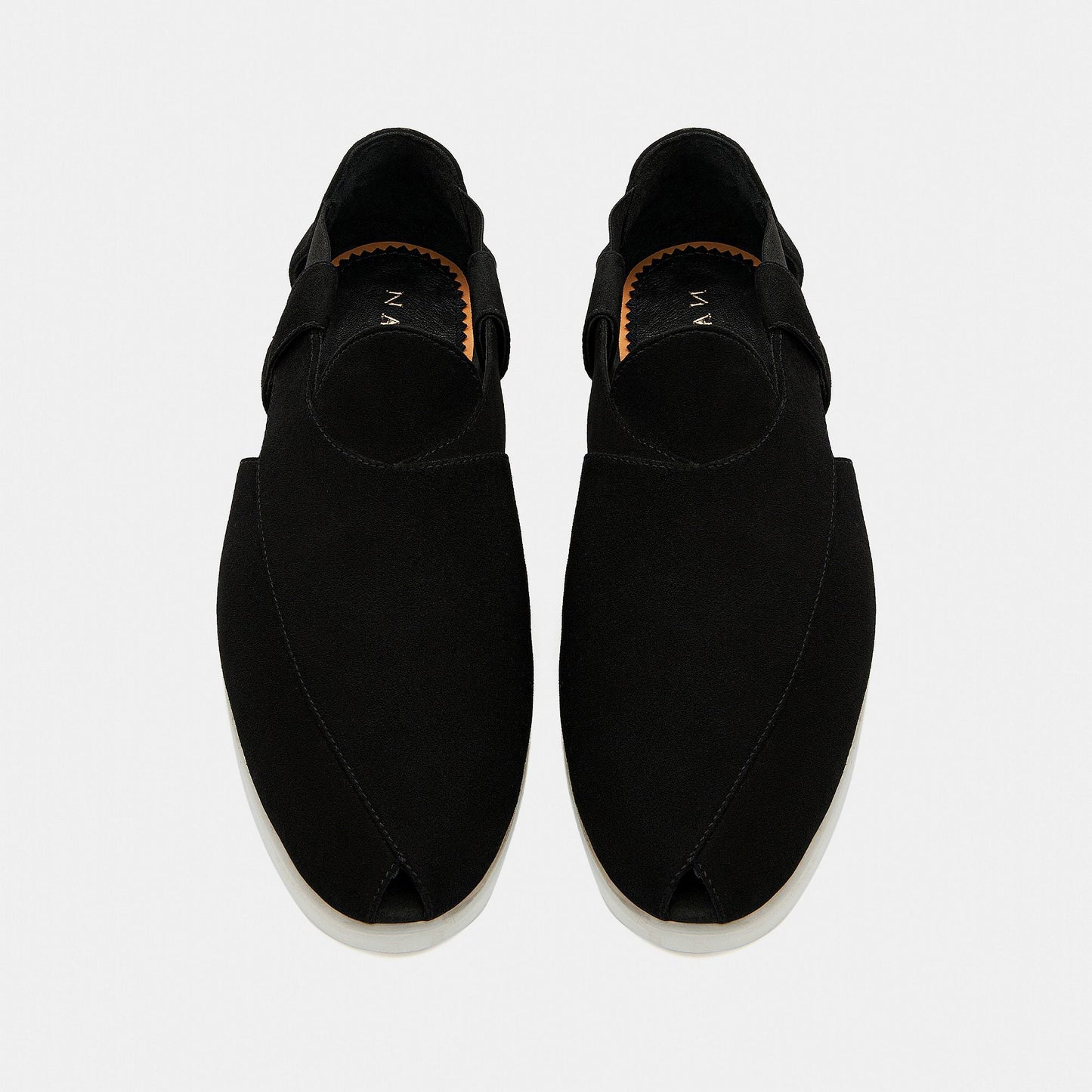 Summer Peshauri | Solid Black Suede