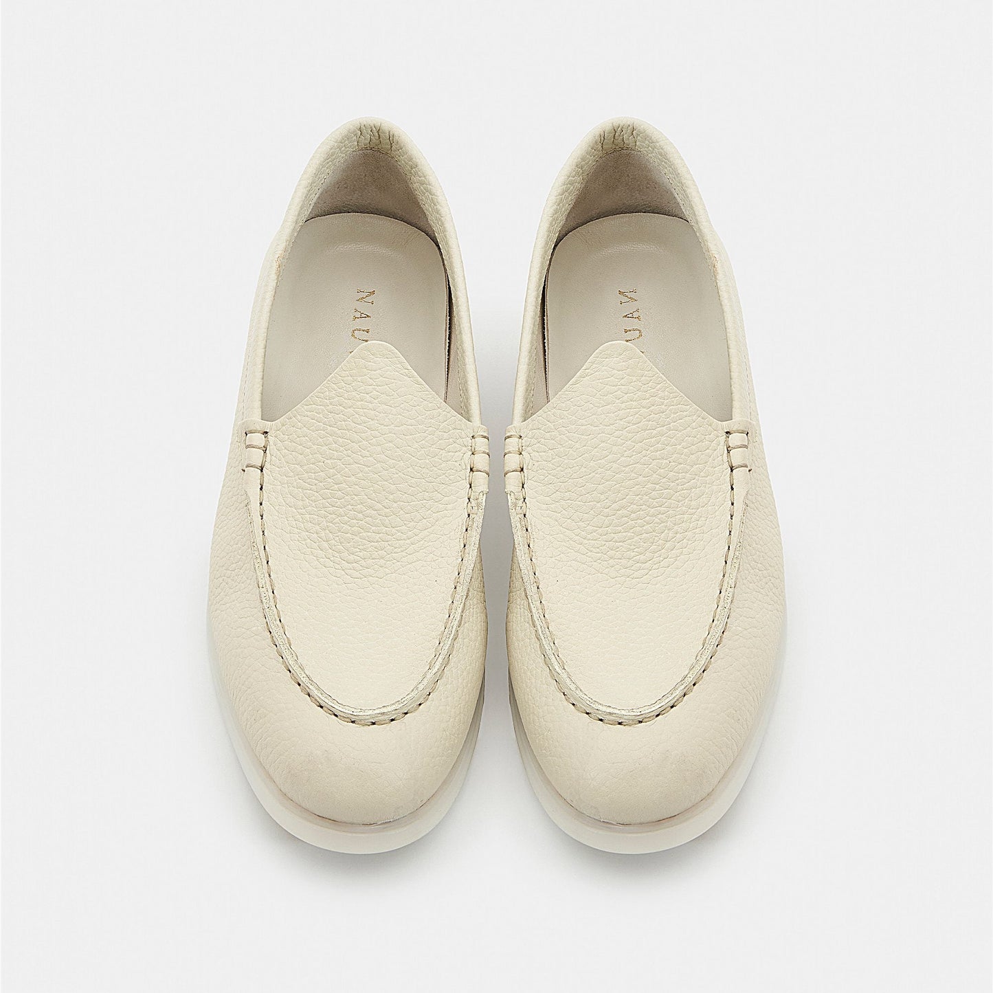 Nagra Loafer | Pearl White Leather