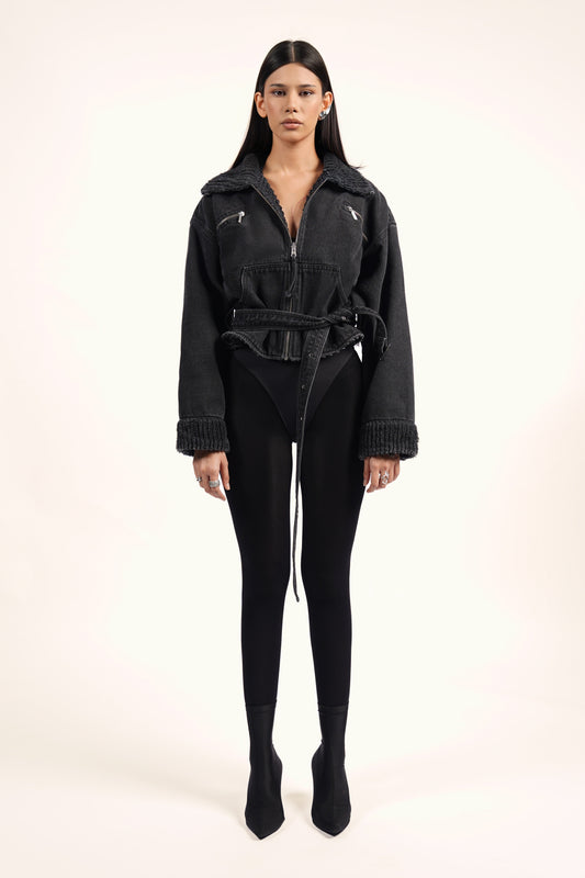 AVIATOR JACKET- BLACK