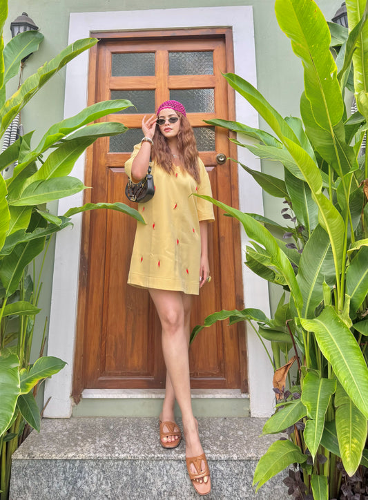 Butter Yellow Mirchi Dress