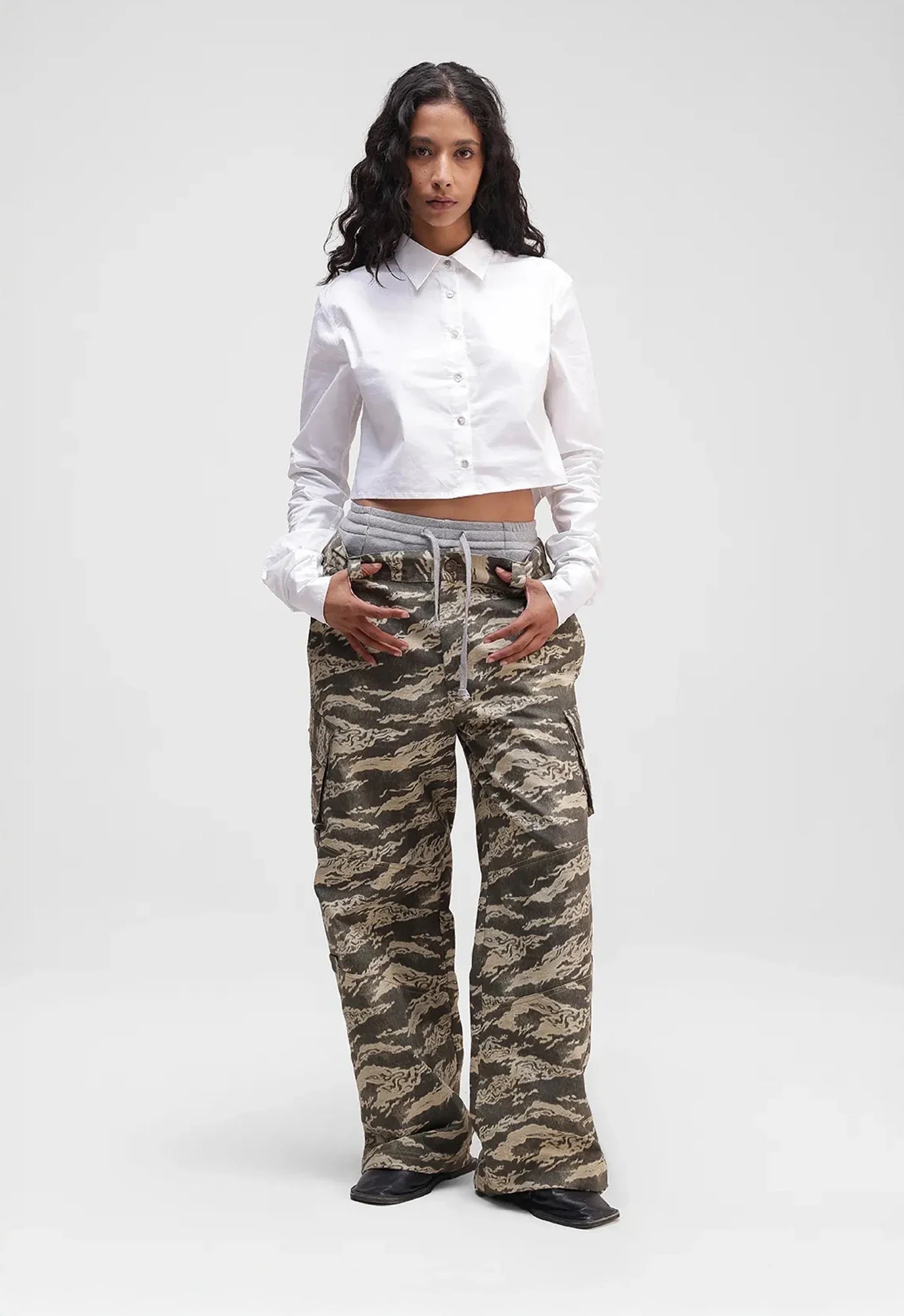 Long Sleeve Cropped Shirt