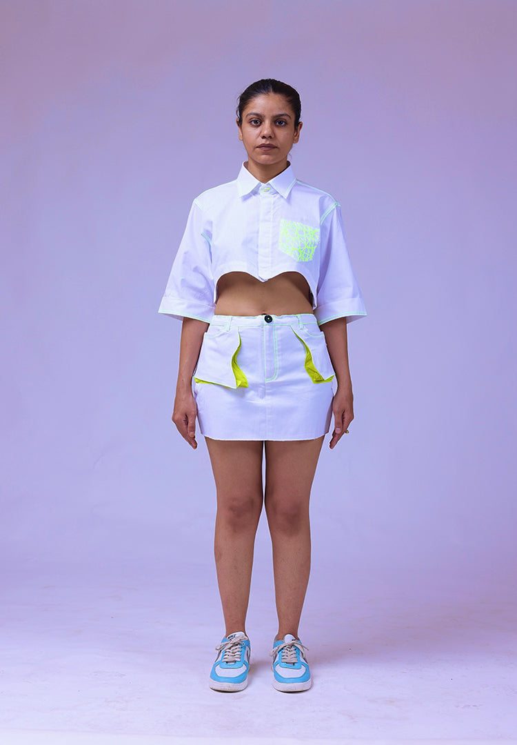 lahar skirt white