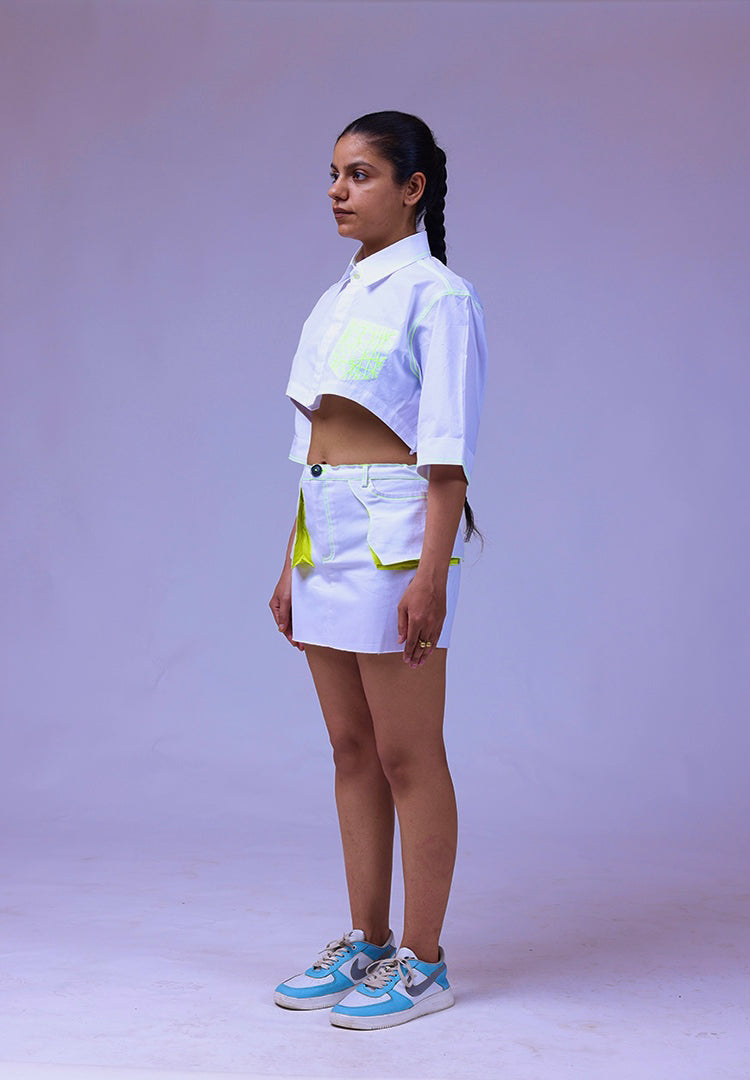 lahar skirt white
