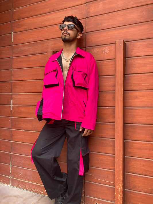 kid's river jacket set (hot pink)